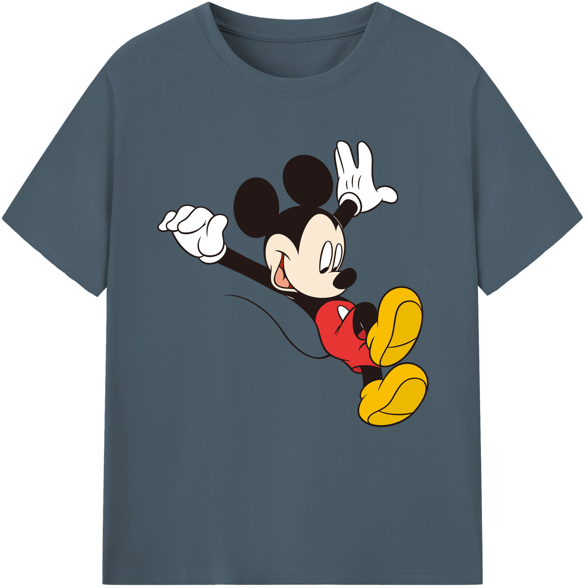（画像用） ミッキーマウス Mickey Mouse 綿100％半袖Tシャツ（フロントプリント）